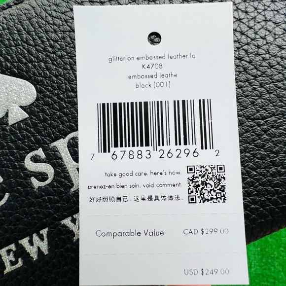 Kate Spade Glitter Large wallet Black - Picture 14 of 16